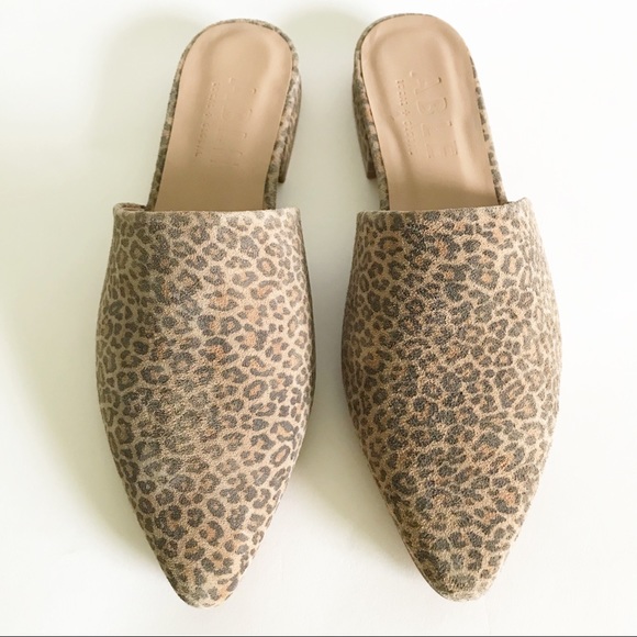 NEW Able Local + Global Marlene Leopard Suede Mules Slides Shoes Autumn - Picture 8 of 10